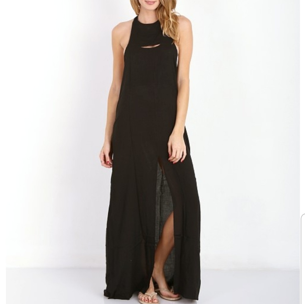 Acacia tavenui maxi dress in black